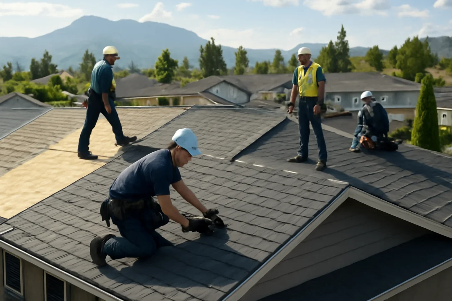 Community shown through professional roofing work
