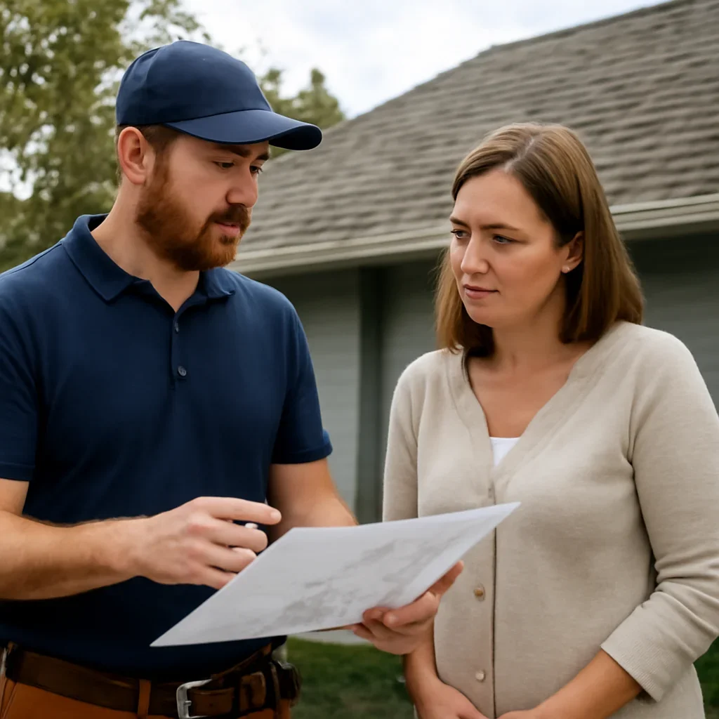 Roofing planning and next-step discussion for About Roofers Langley