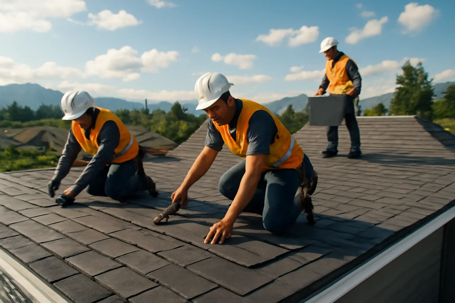 Our Roofing Process shown through professional roofing work