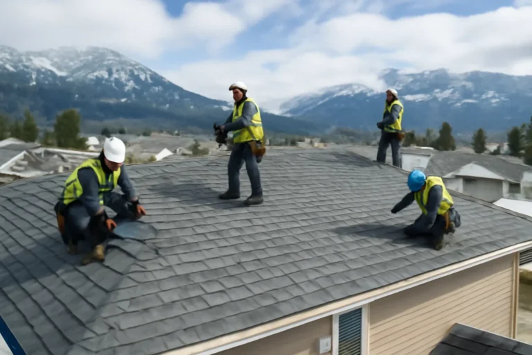 Can a Roof Be Replaced During a B.C. Winter?? shown through professional roofing work