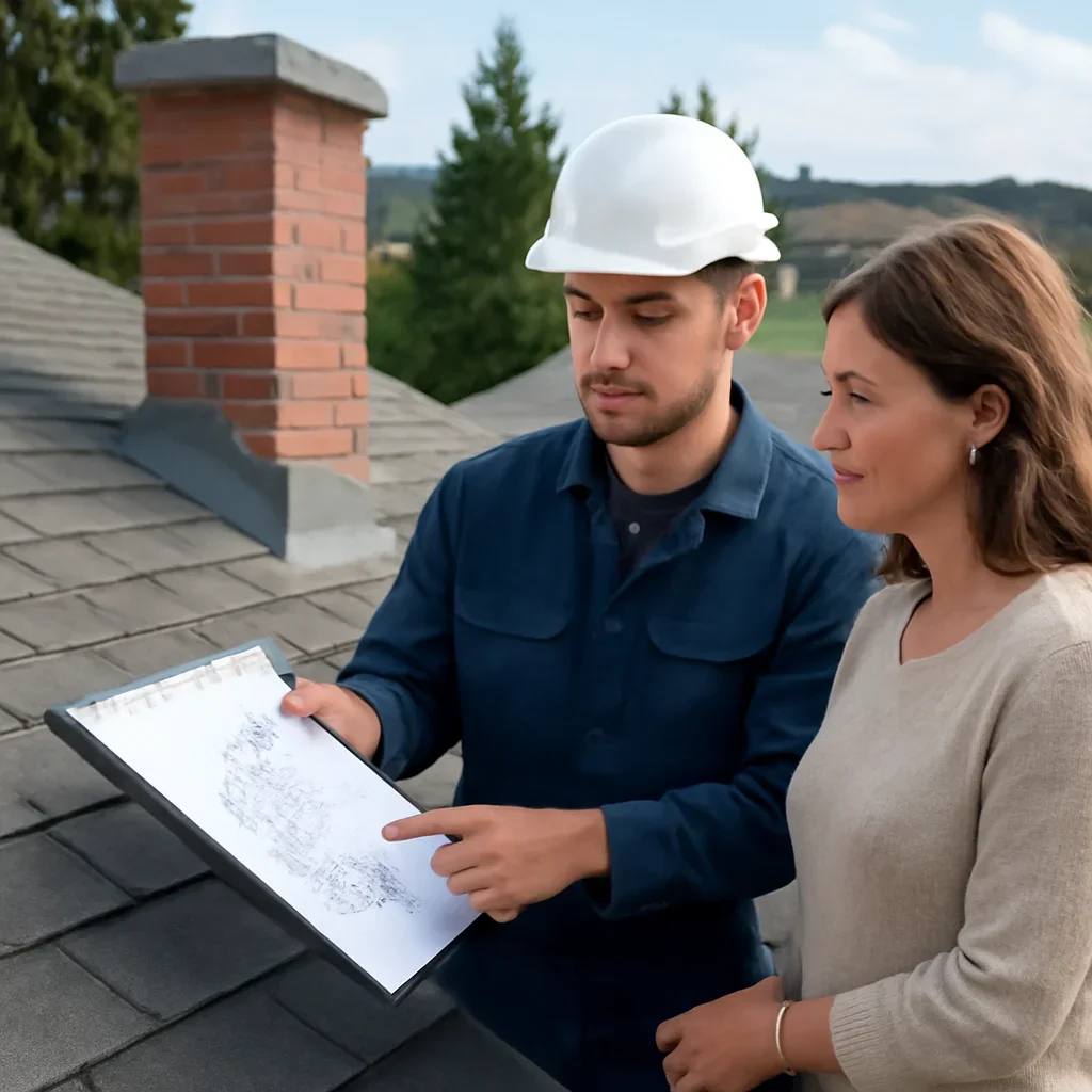 Roofing planning and next-step discussion for Chimney Flashing Problems: Repair or Replacement??