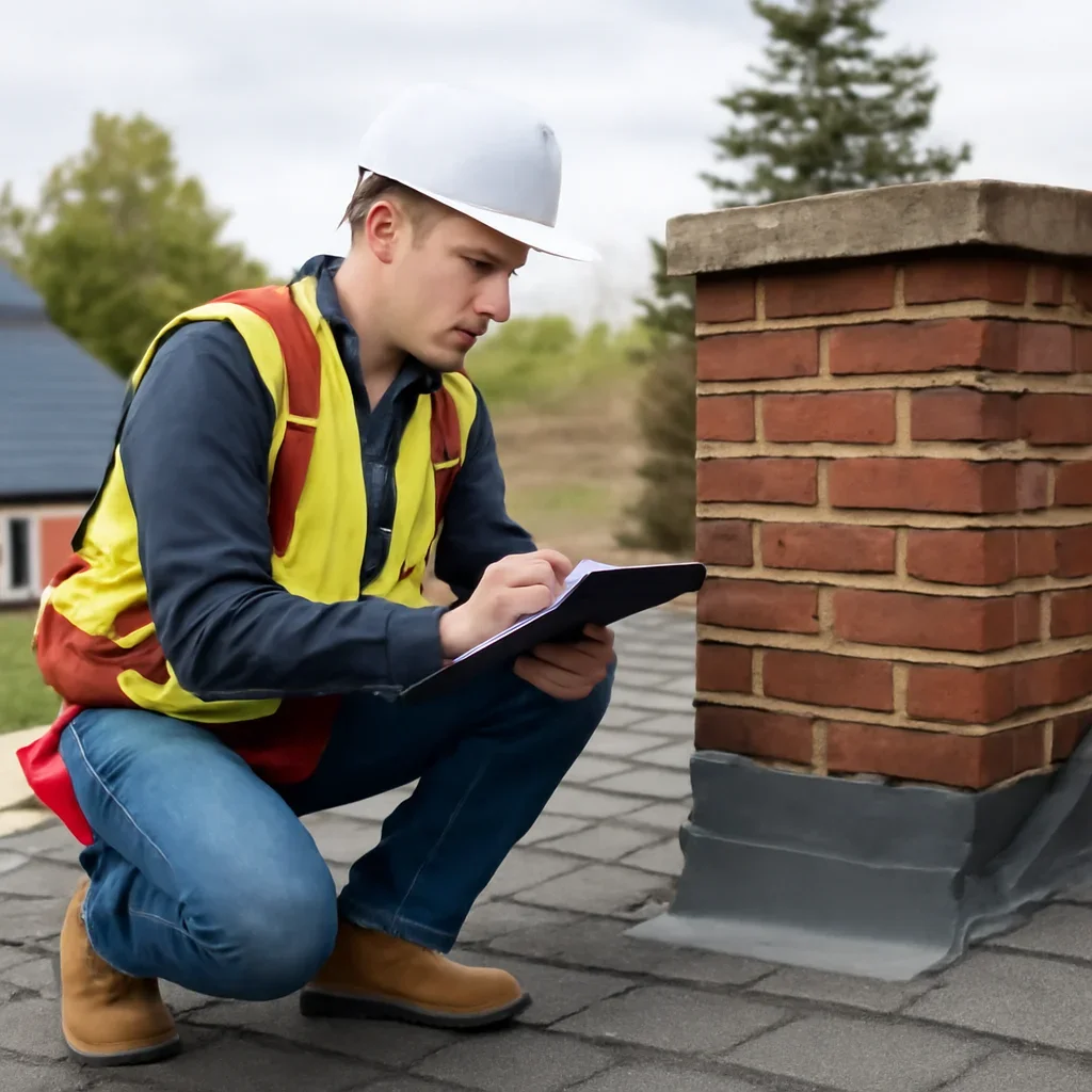 Roof inspection and planning work for Chimney Flashing Problems: Repair or Replacement??