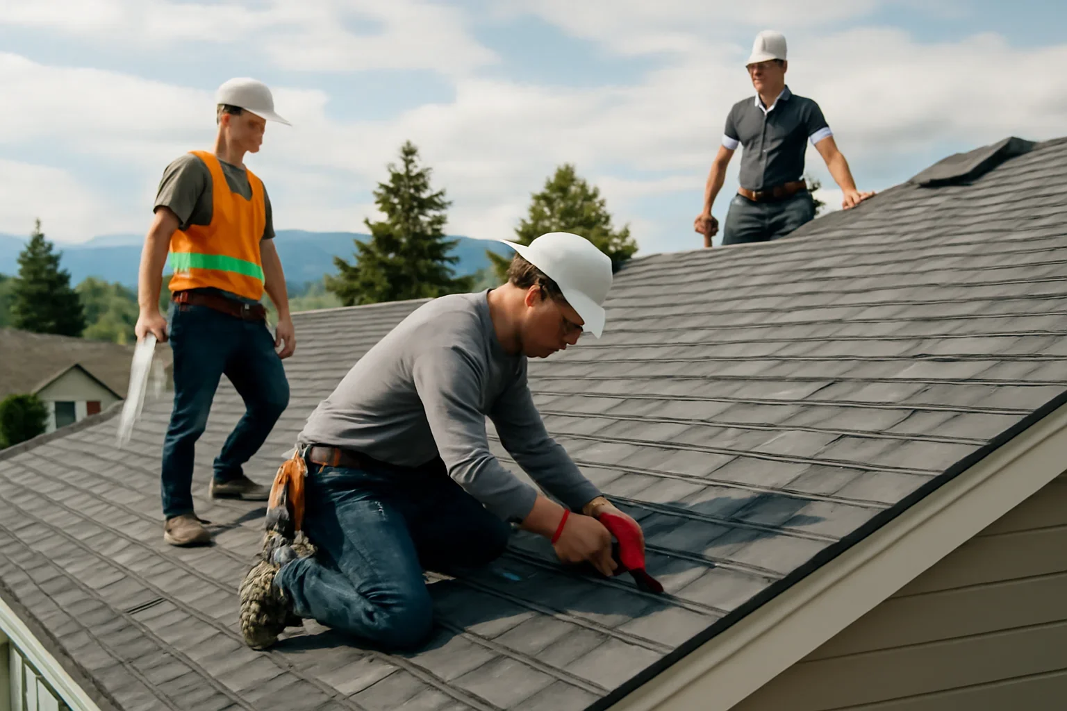 Does Home Insurance Cover Roof Leaks in British Columbia?? shown through professional roofing work