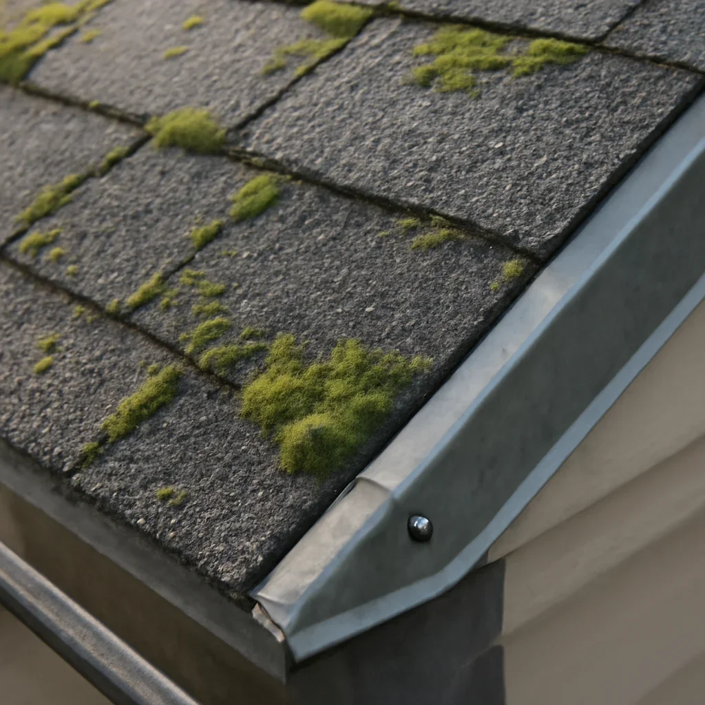 Close view of materials and roof details related to Why Moss Grows on Lower Mainland Roofs