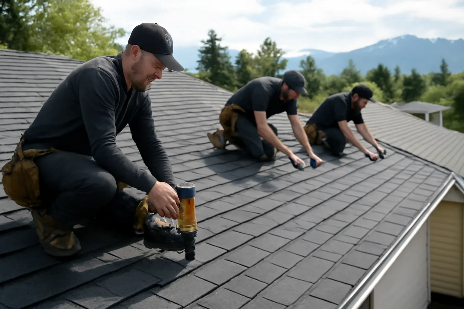 Why Moss Grows on Lower Mainland Roofs shown through professional roofing work