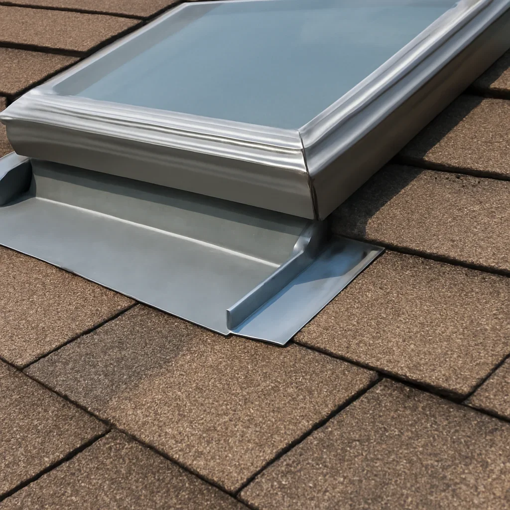 Close view of materials and roof details related to Why Skylights Leak and How Roofers Diagnose Them
