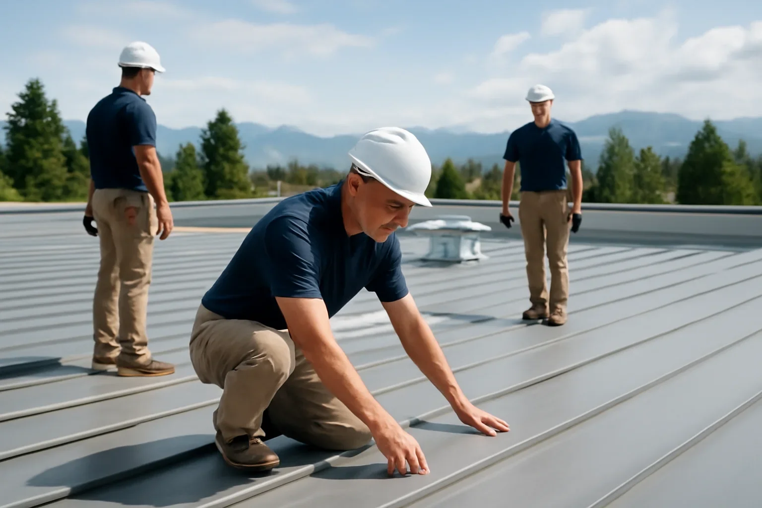 Commercial Roof Inspections shown through professional roofing work
