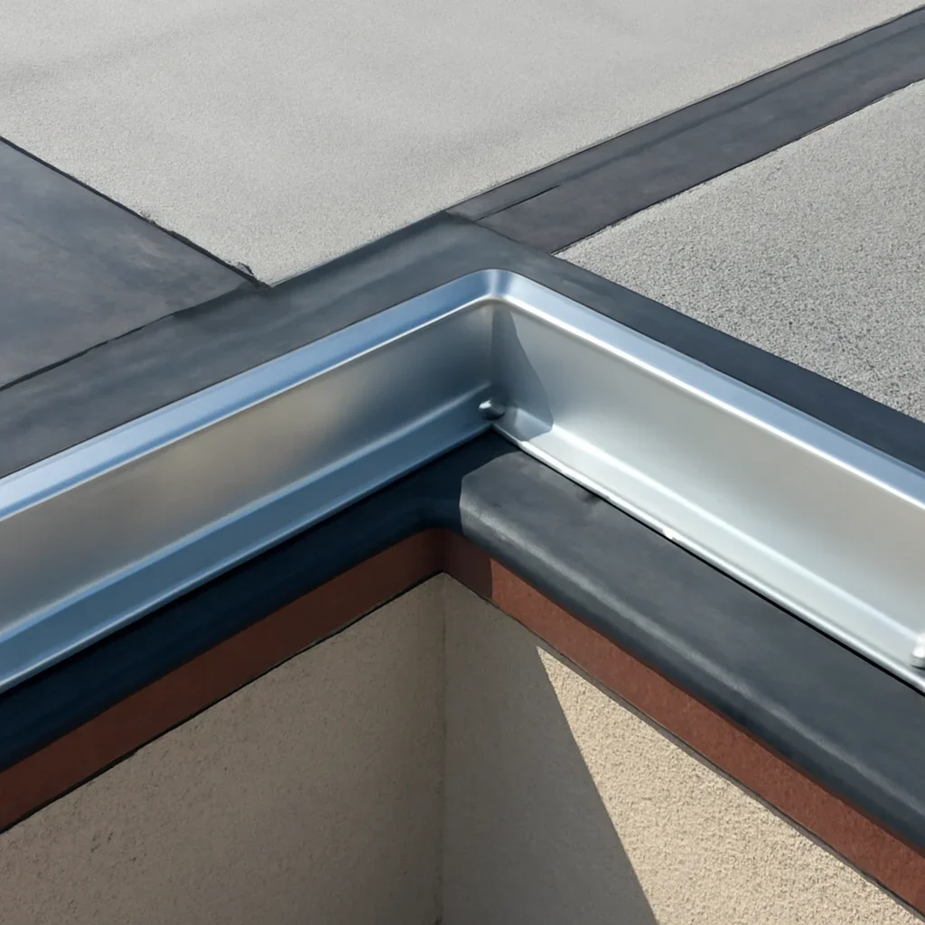 Close view of materials and roof details related to Commercial Roof Replacement