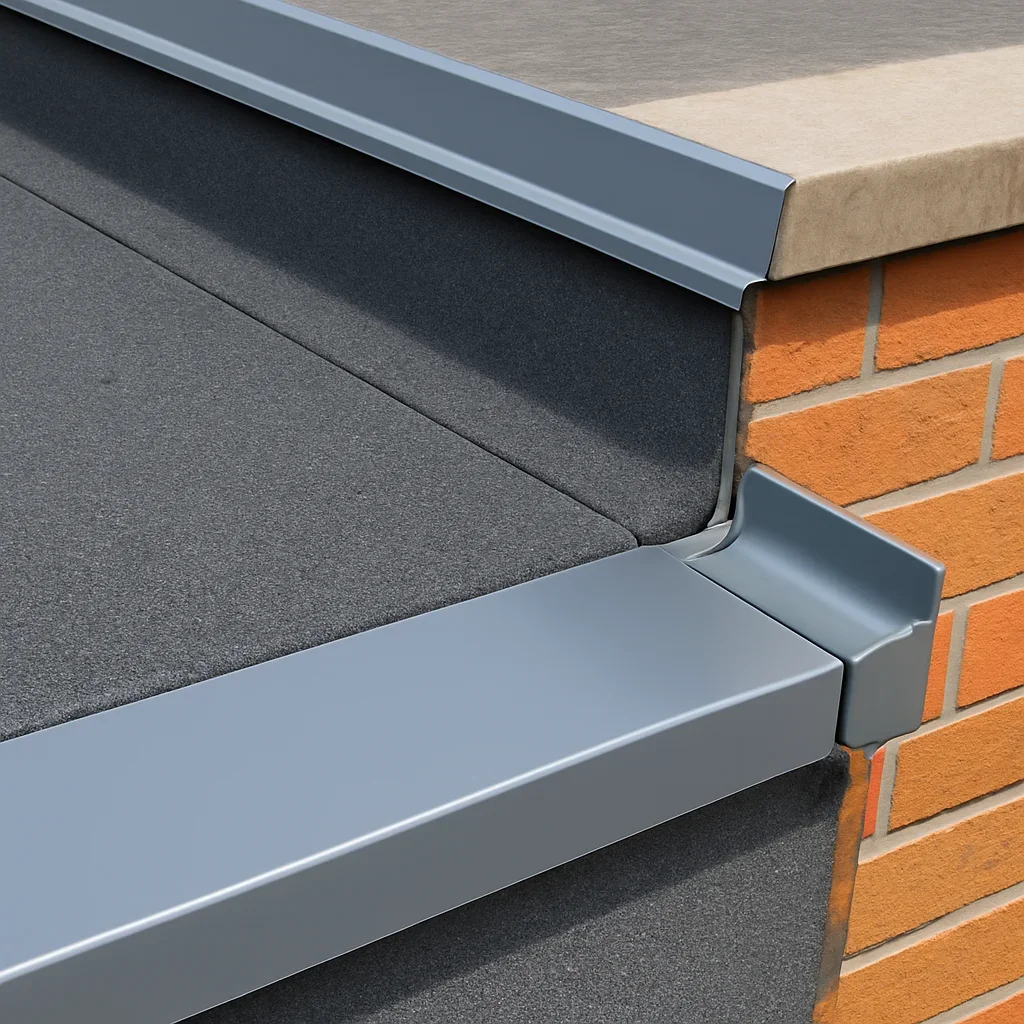 Close view of materials and roof details related to Flat Roofing