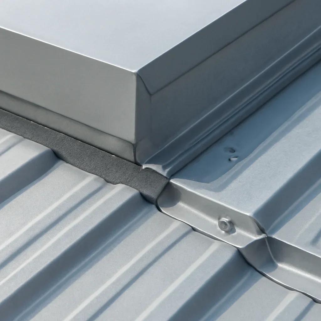 Close view of materials and roof details related to Industrial Roofing