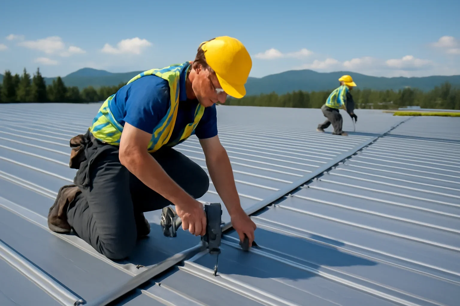 Industrial Roofing shown through professional roofing work
