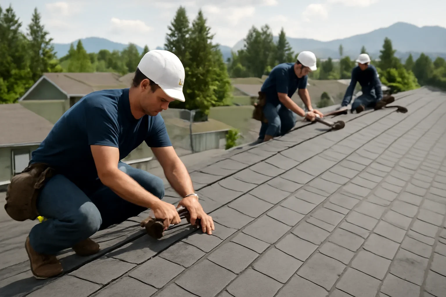 Roofing for Property Managers shown through professional roofing work