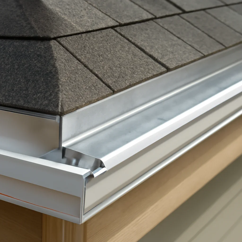 Close view of materials and roof details related to Gutter Installation