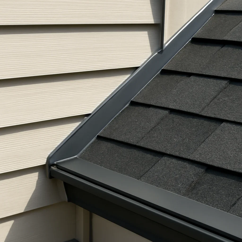 Close view of materials and roof details related to Siding Installation