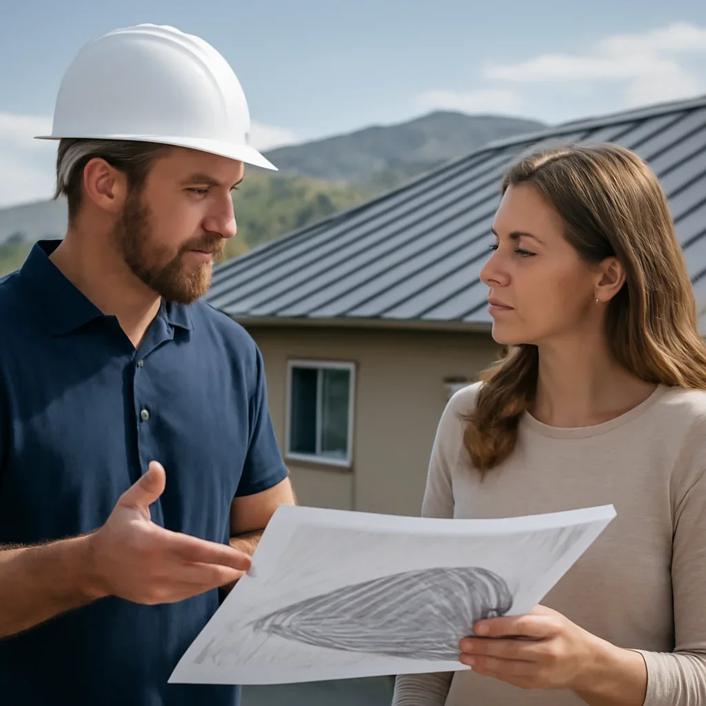 Roofing planning and next-step discussion for Metal Roofing in Kelowna, B.C.