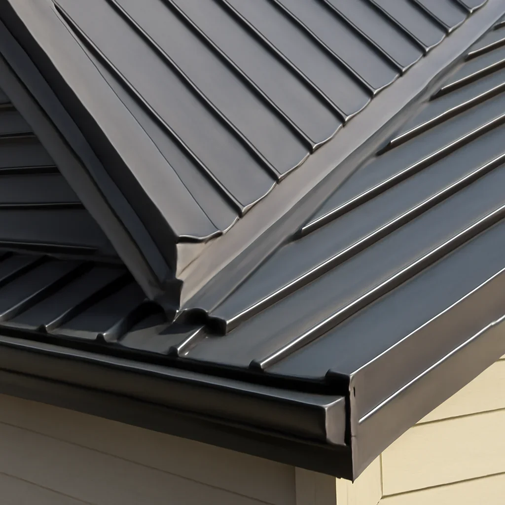 Close view of materials and roof details related to Metal Roofing in Kelowna, B.C.