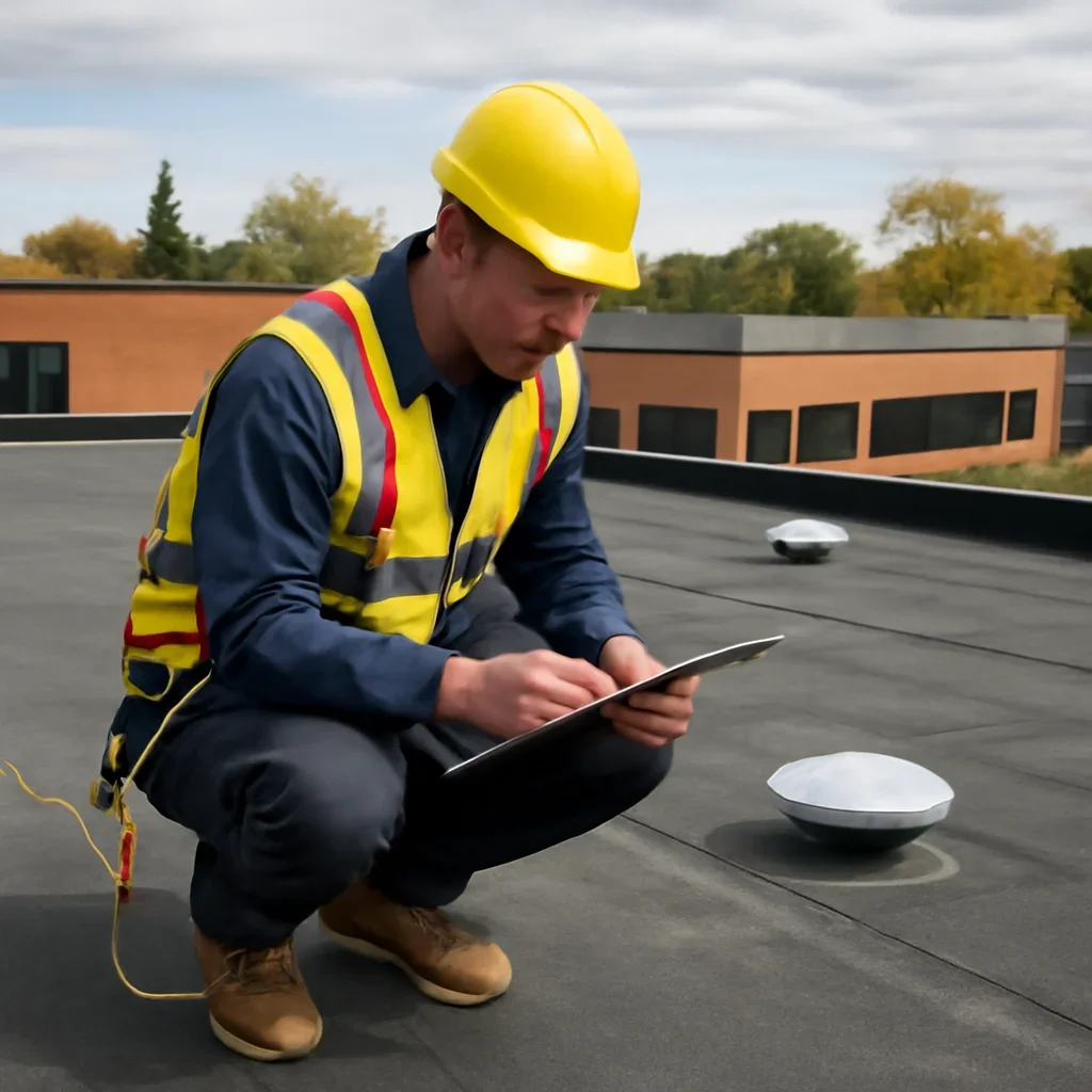 Roof inspection and planning work for Commercial Flat-Roof Repair
