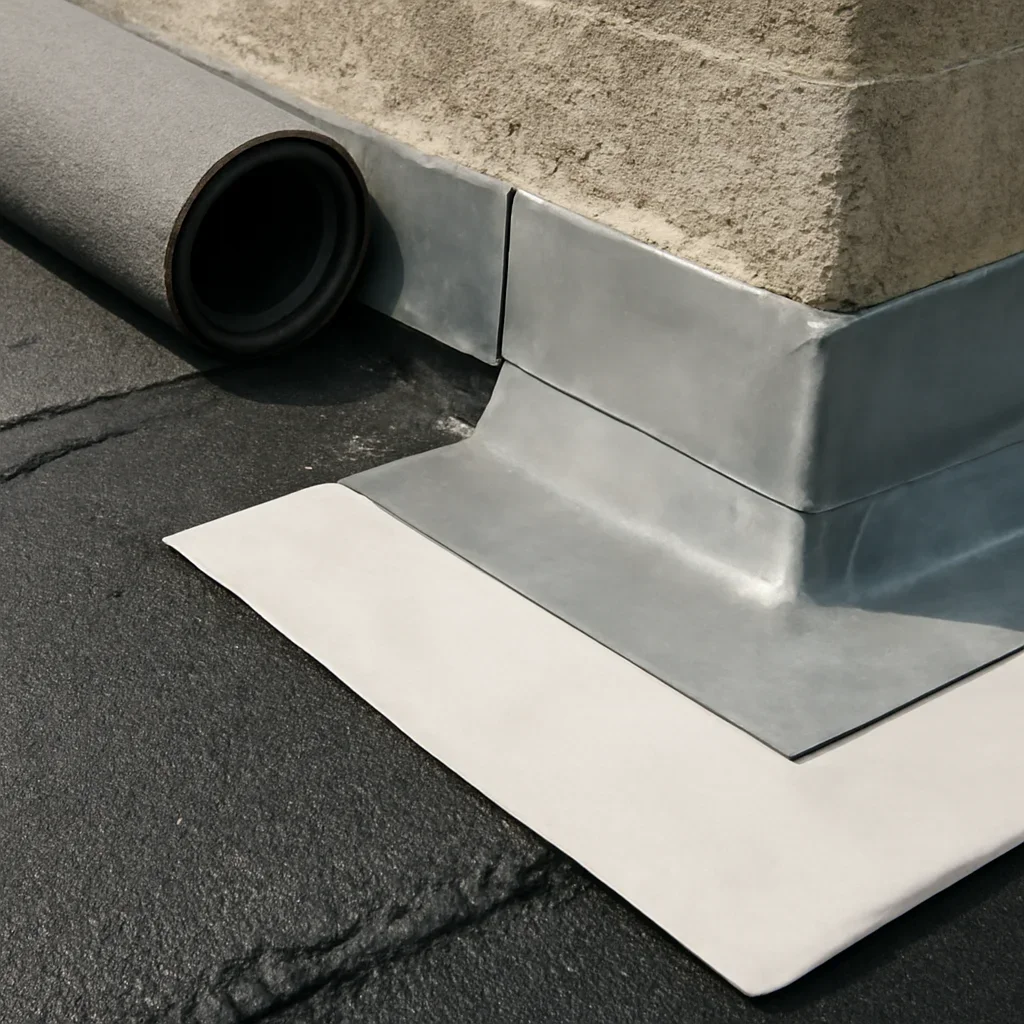 Close view of materials and roof details related to Flat-Roof Repair in Vancouver, B.C.