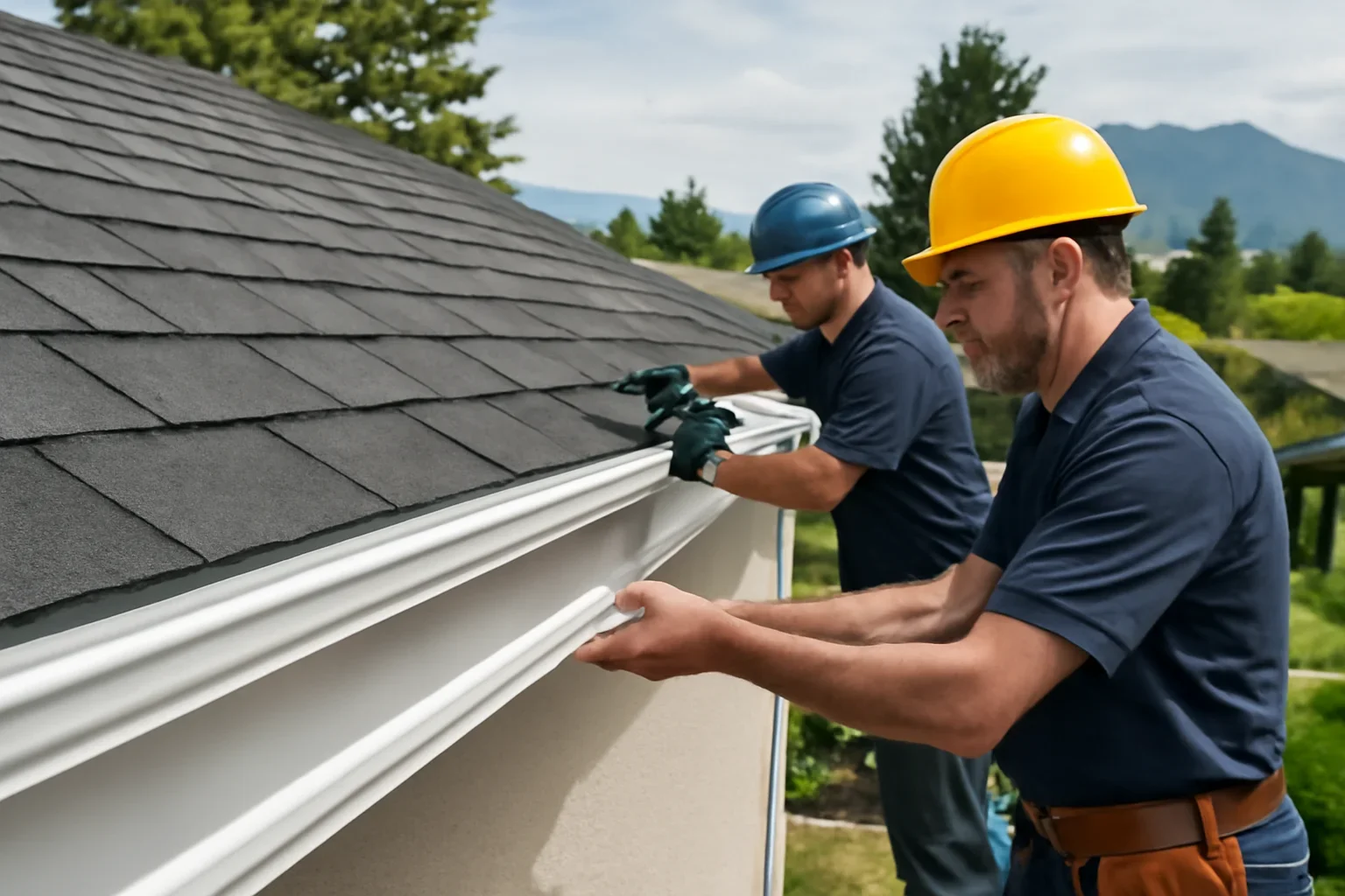 Gutter and Fascia Replacement in Delta, B.C. shown through professional roofing work