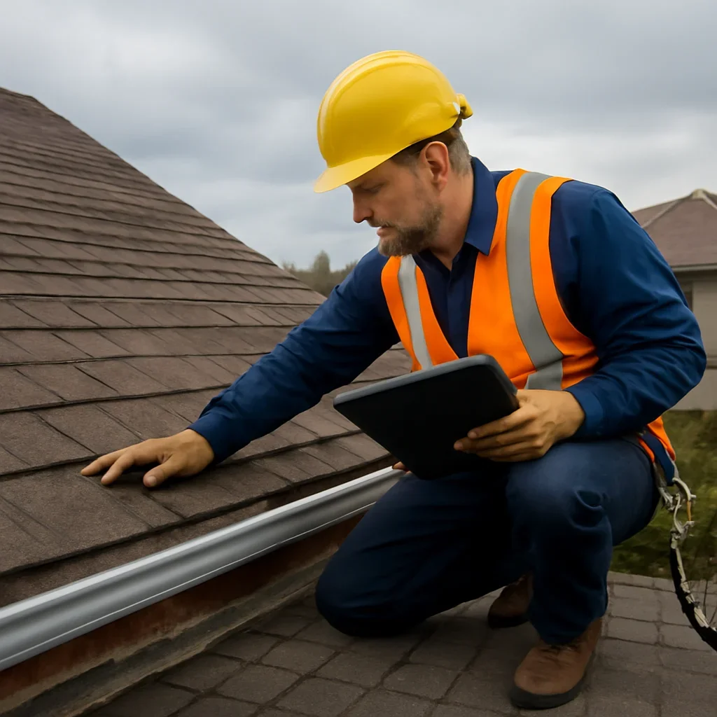 Roof inspection and planning work for Gutter and Fascia Replacement