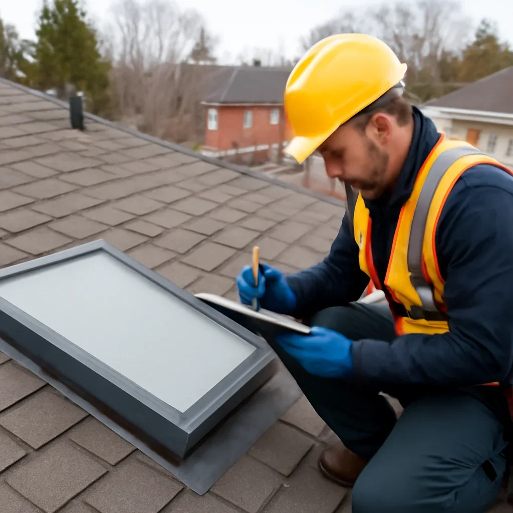 Roof inspection and planning work for Skylight Leak Repair