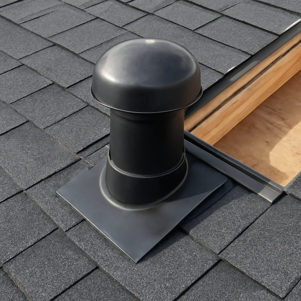 Close view of materials and roof details related to Attic and Roof Ventilation