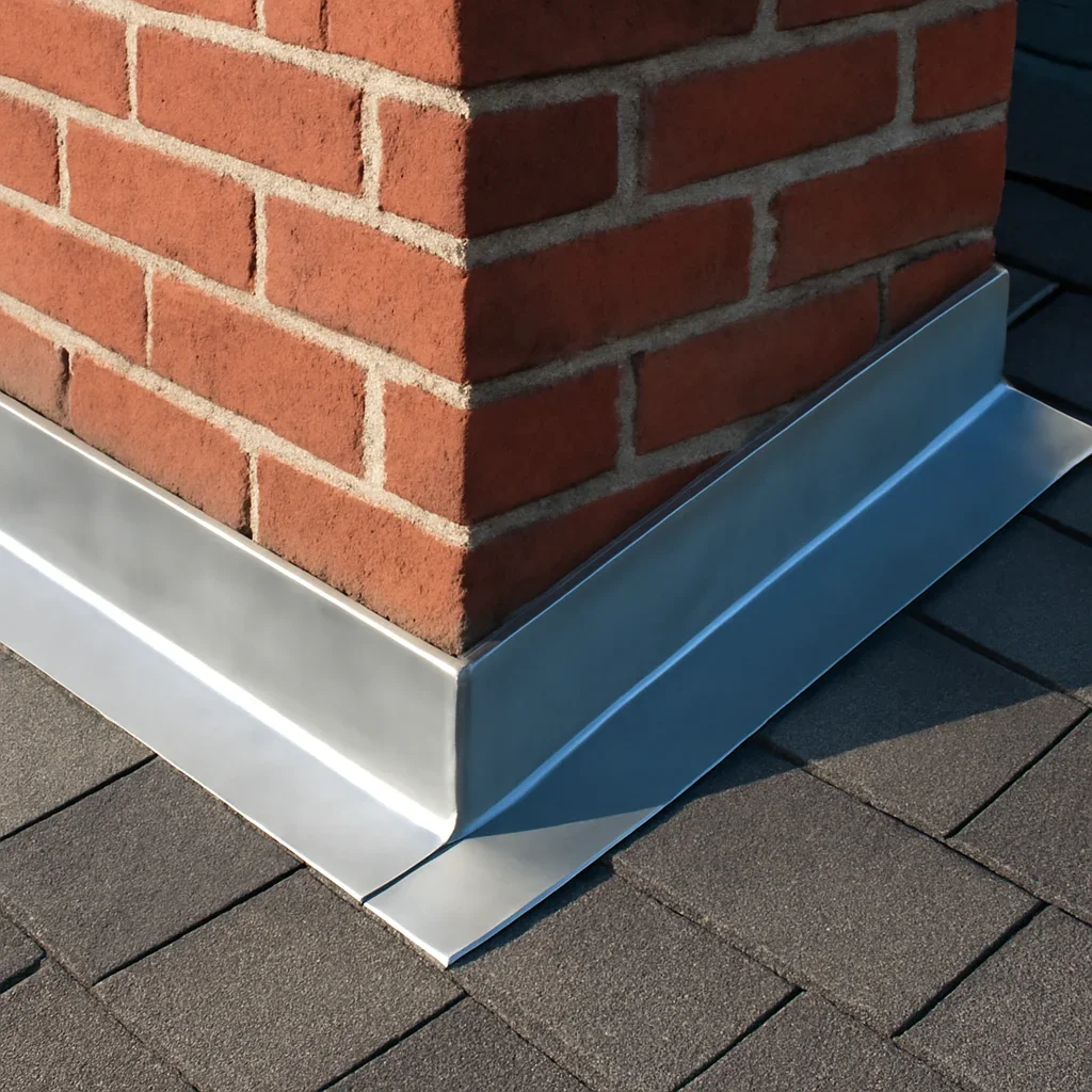 Close view of materials and roof details related to Chimney Flashing Repair