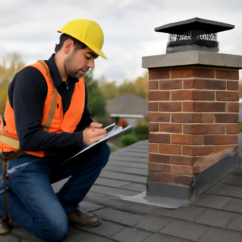Roof inspection and planning work for Chimney Flashing Repair