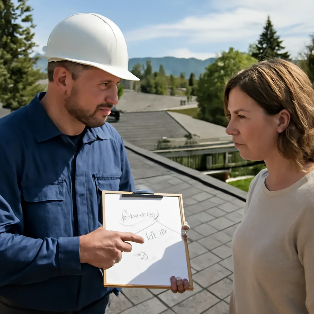 Roofing planning and next-step discussion for Roof Leak Detection