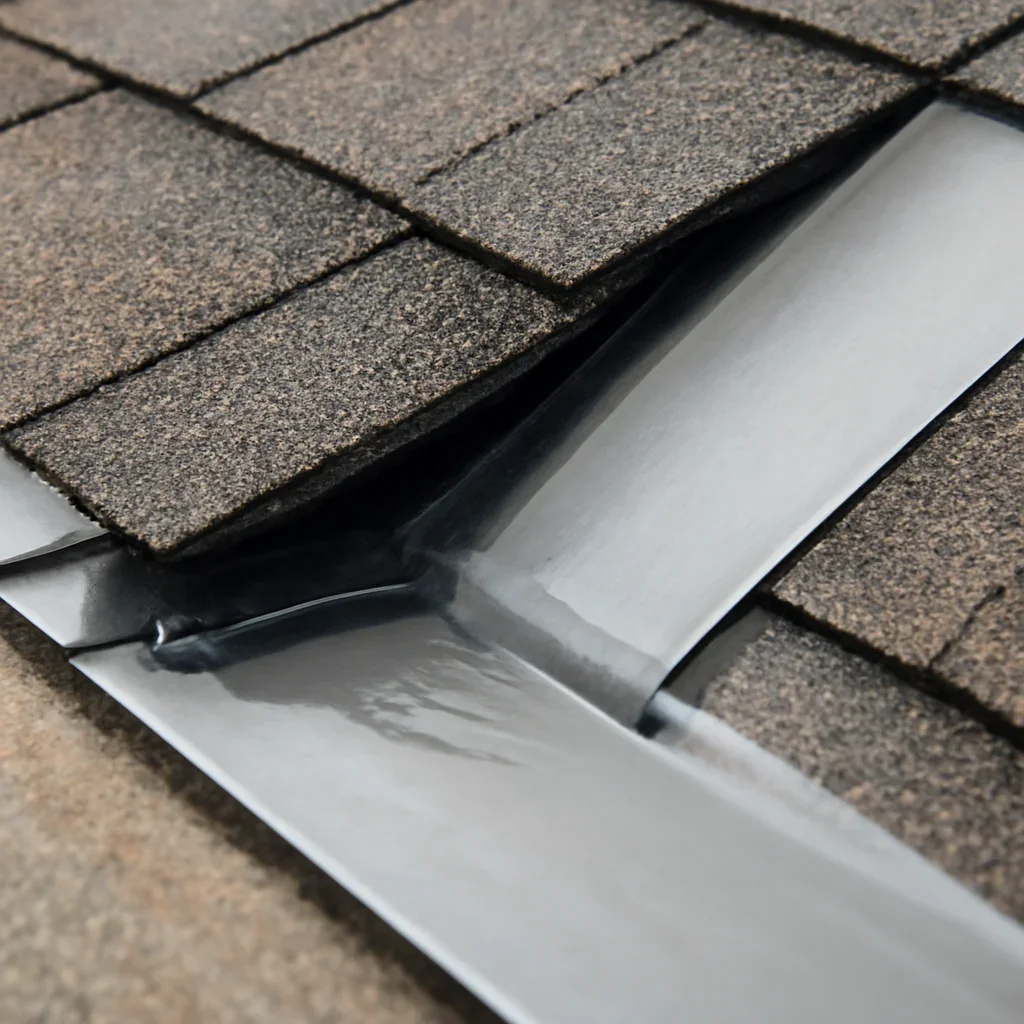 Close view of materials and roof details related to Roof Leak Detection