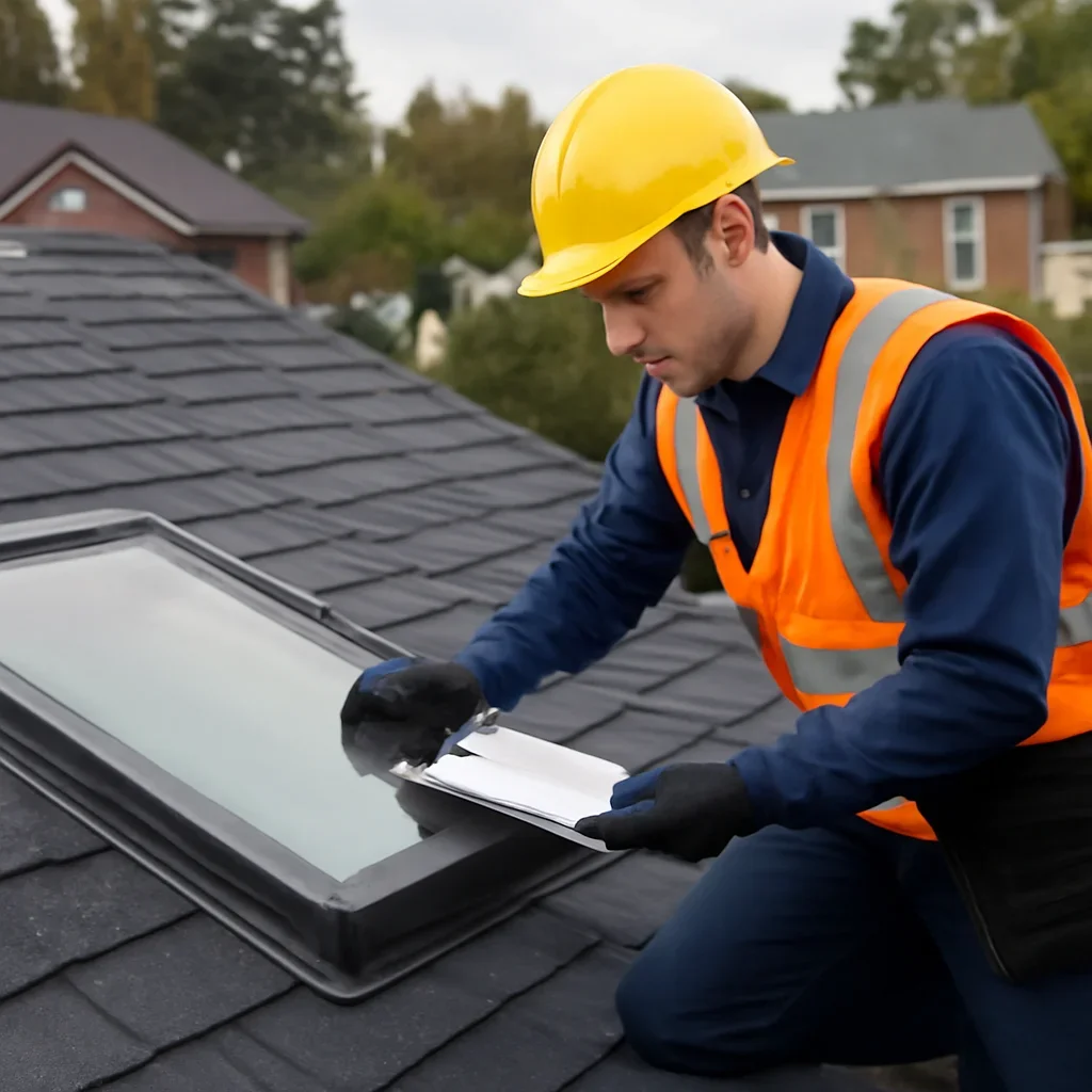 Roof inspection and planning work for Skylight Repair and Installation