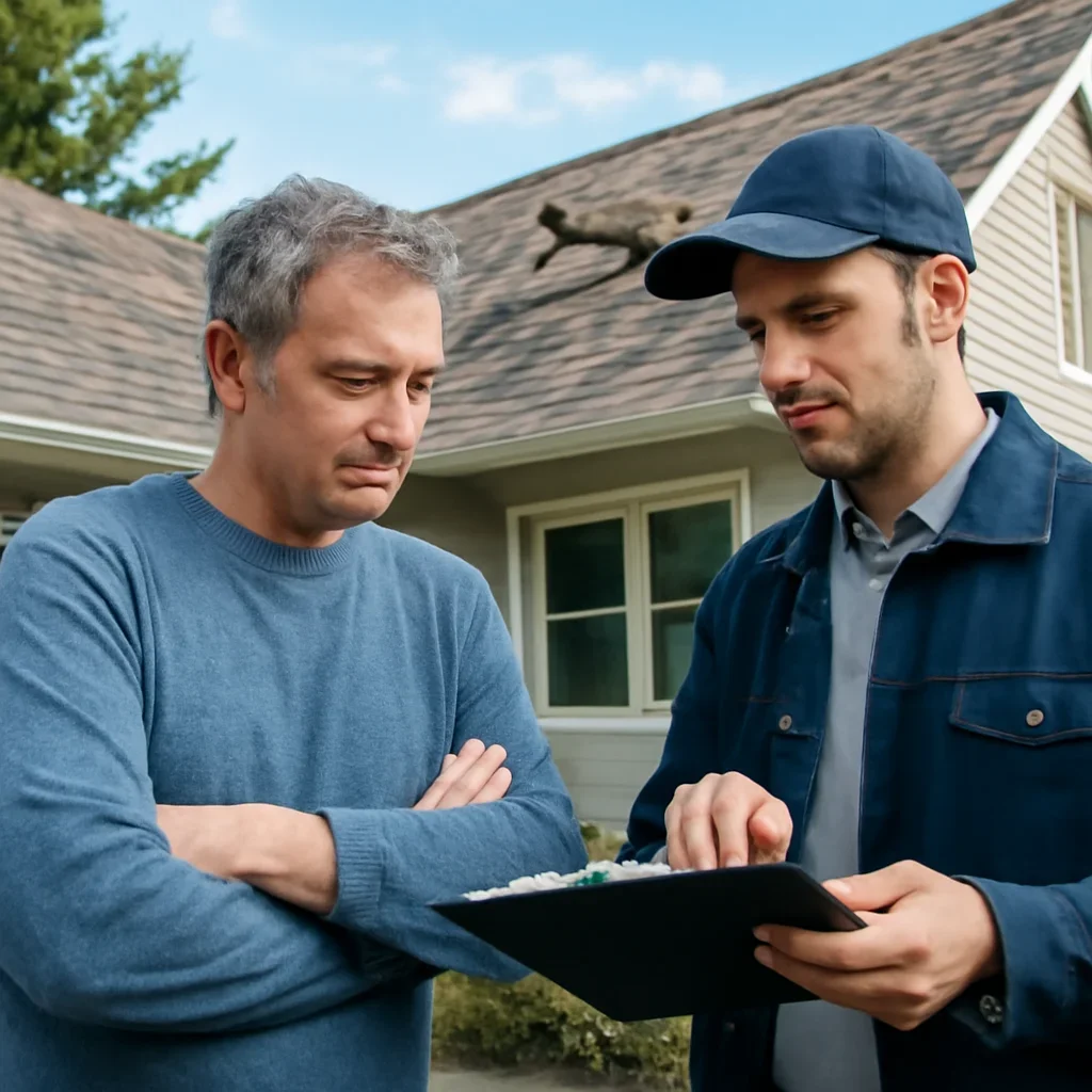 Roofing planning and next-step discussion for Storm Damage Roof Repair