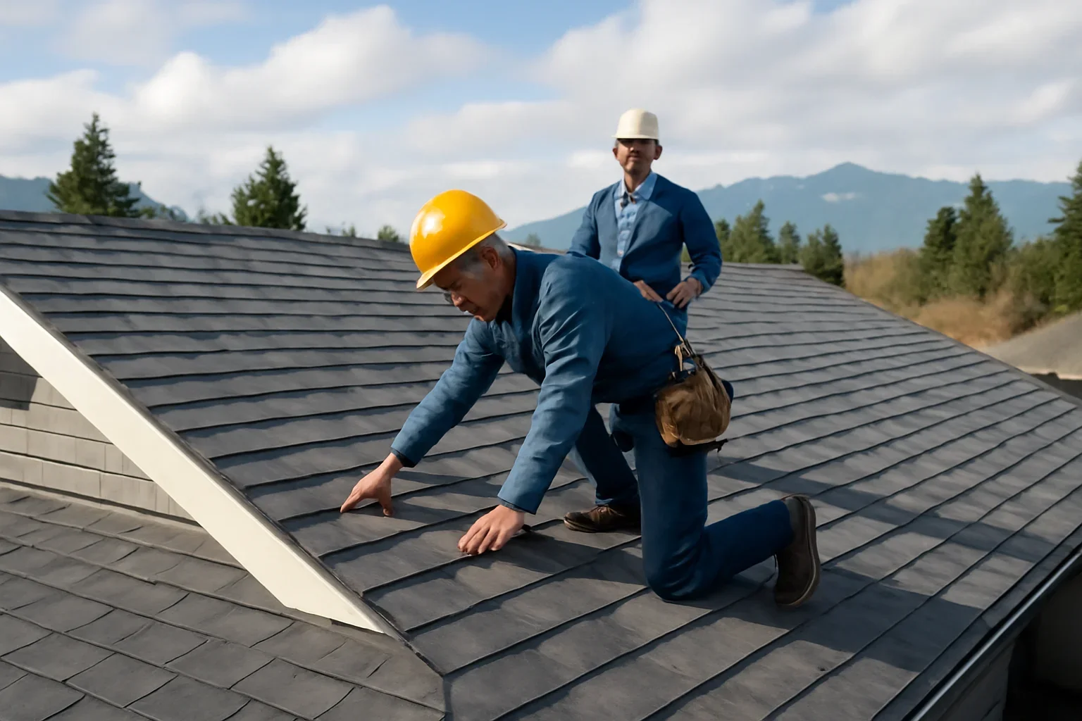 Roof Age and Expected-Lifespan Estimator shown through professional roofing work