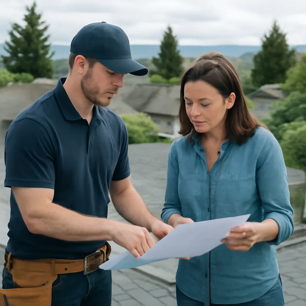 Roofing planning and next-step discussion for Roof Repair vs. Replacement