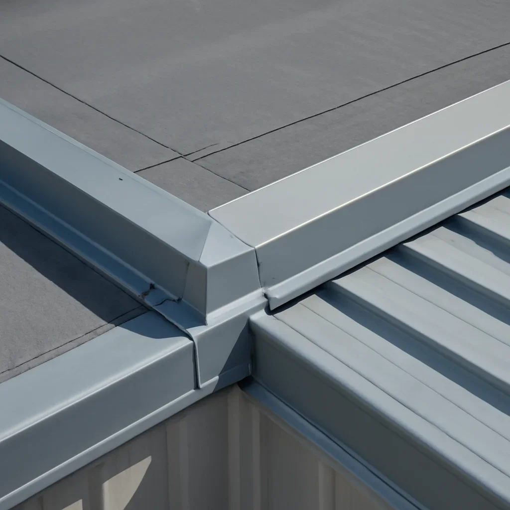 Close view of materials and roof details related to Commercial Roofing