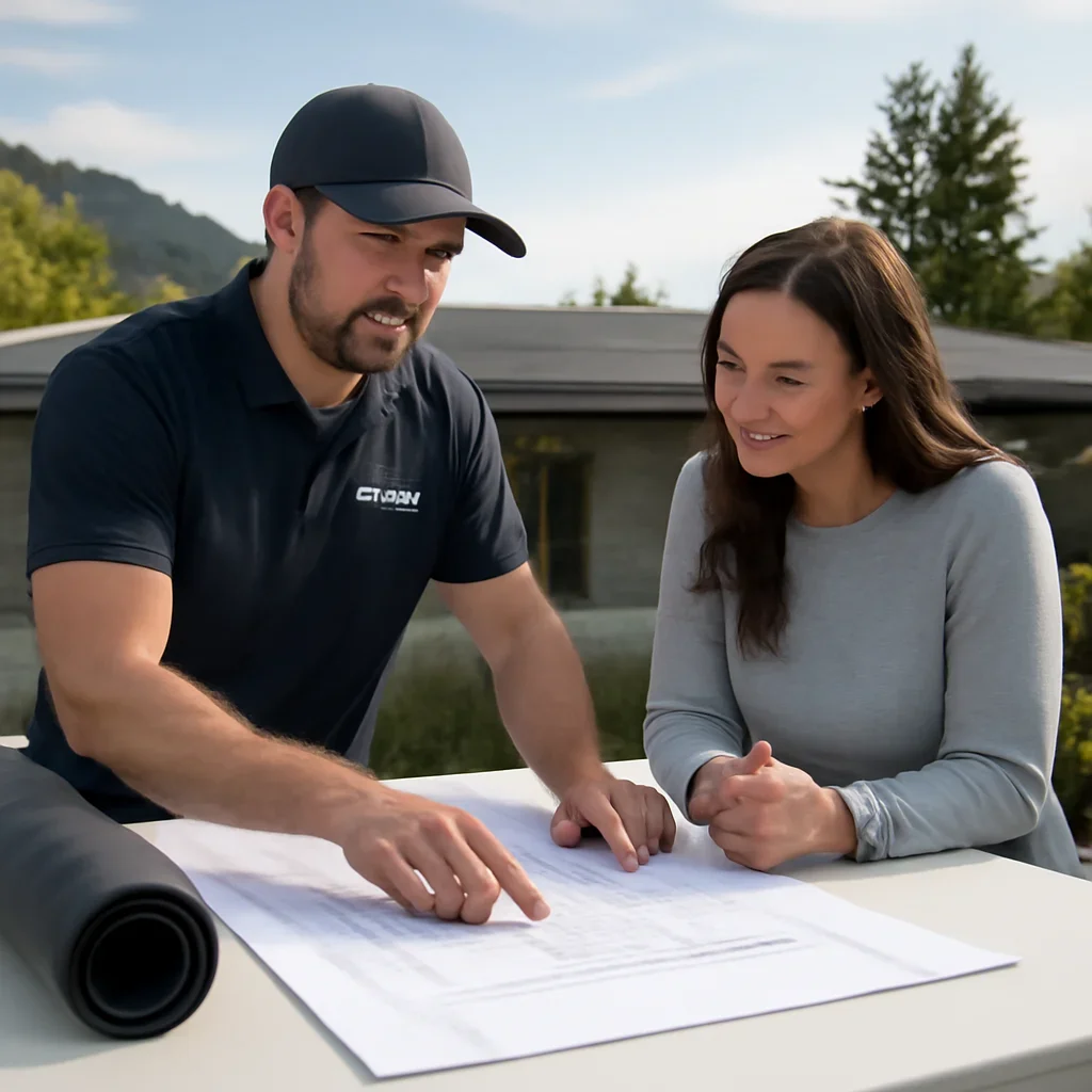 Roofing planning and next-step discussion for EPDM Roofing