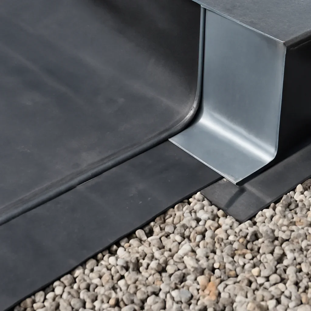 Close view of materials and roof details related to EPDM Roofing