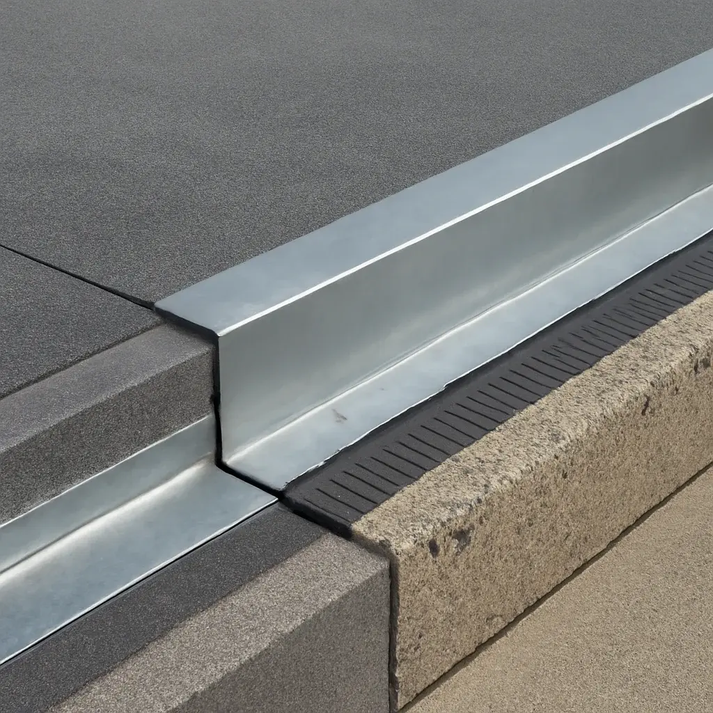 Close view of materials and roof details related to Flat Roofing Systems
