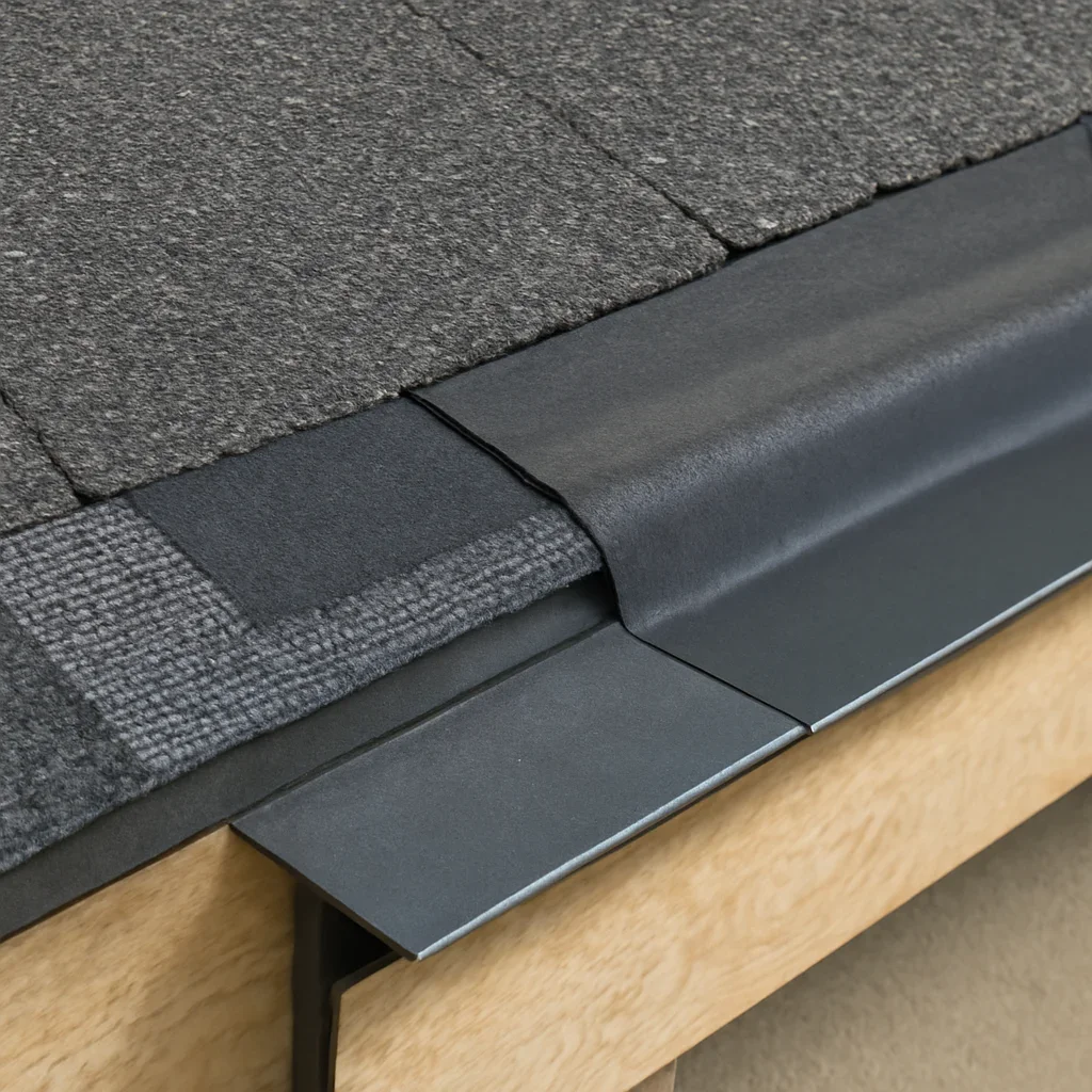 Close view of materials and roof details related to SBS Modified Bitumen Roofing