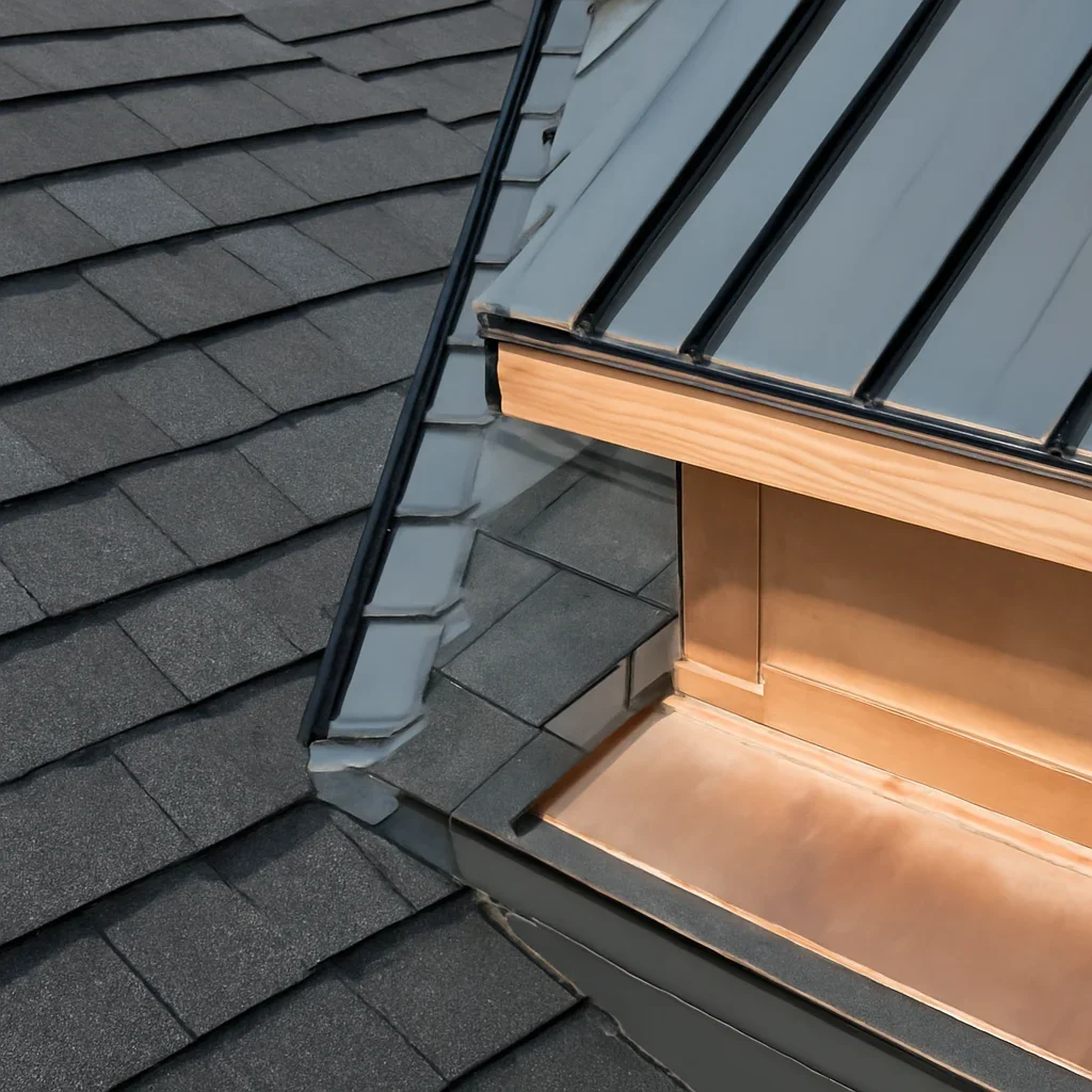 Close view of materials and roof details related to Roofing Company in Gibsons, B.C.