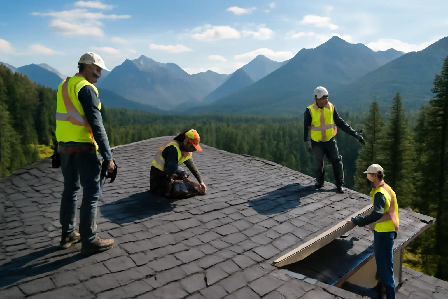 Roofing in the Kootenays shown through professional roofing work