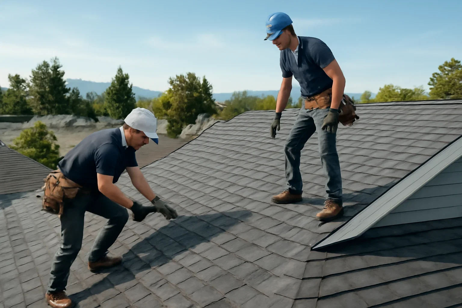 Roofers in Langley, B.C. shown through professional roofing work