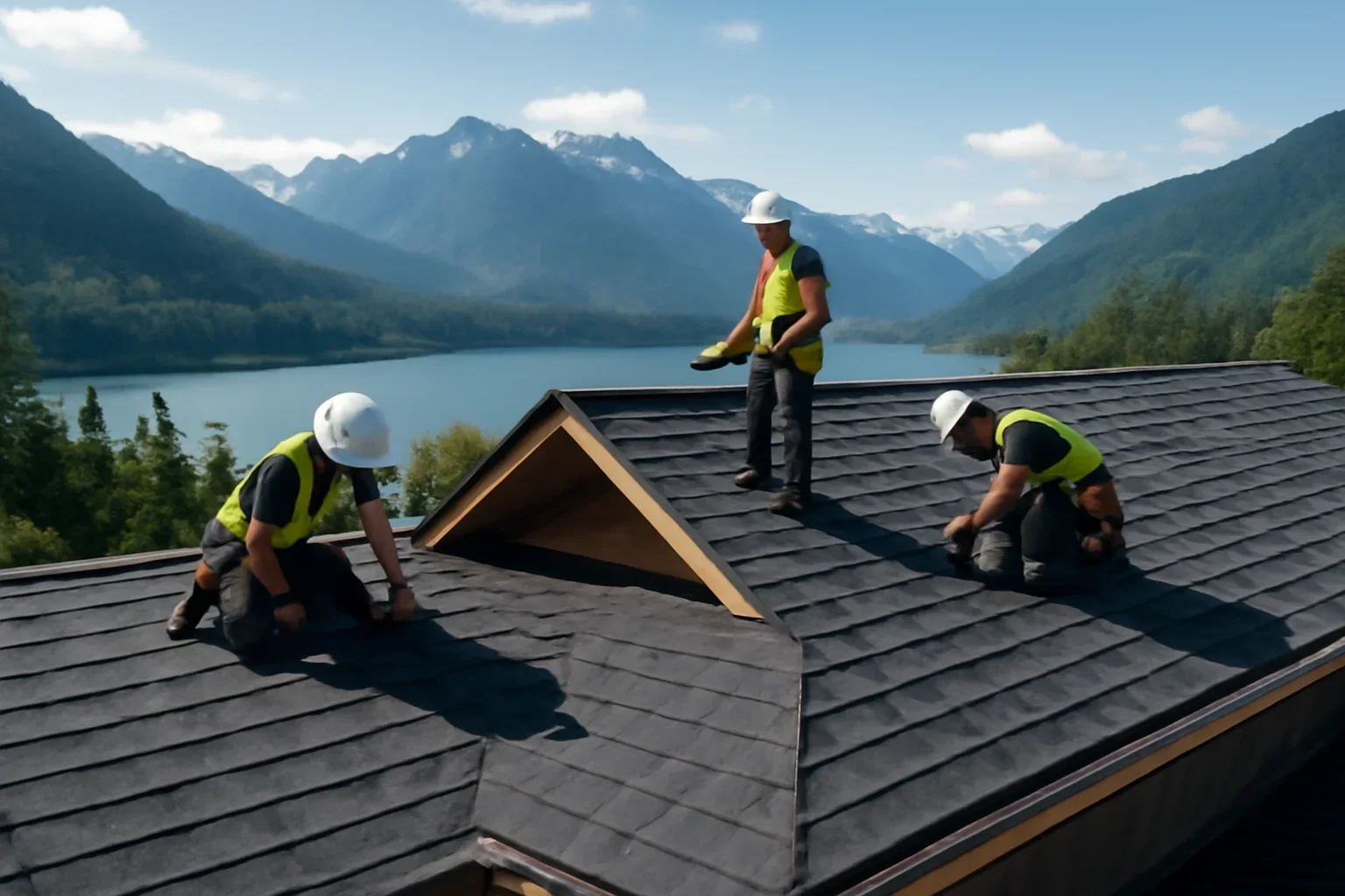 Roofing in Sea-to-Sky shown through professional roofing work