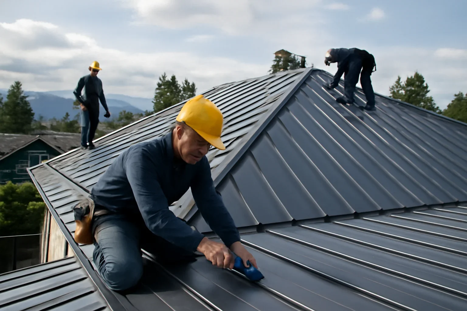 Metal Roofing in Surrey, B.C. shown through professional roofing work