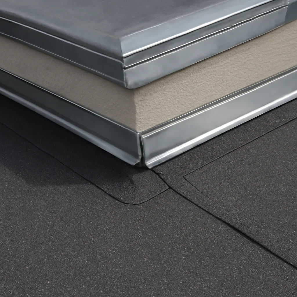 Close view of materials and roof details related to Flat Roofing in Vancouver, B.C.