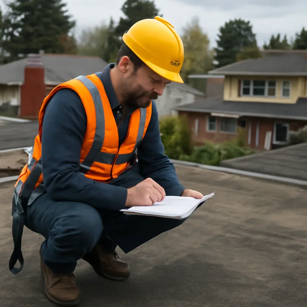 Roof inspection and planning work for Flat Roofing in Vancouver, B.C.