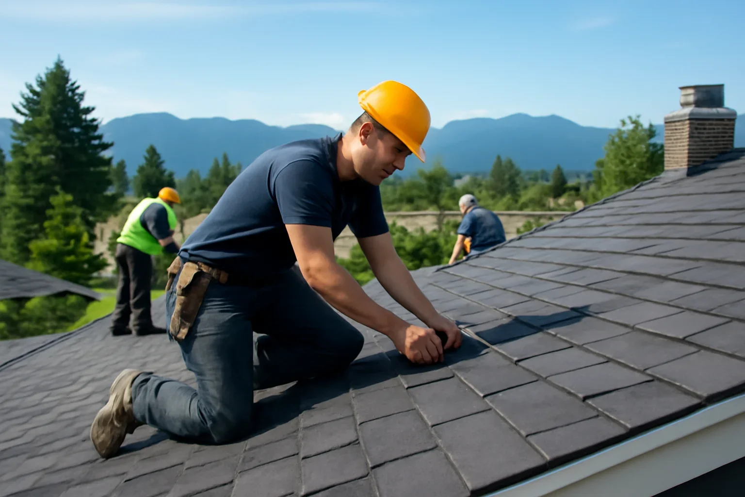 Roof Repair in Vancouver, B.C. shown through professional roofing work